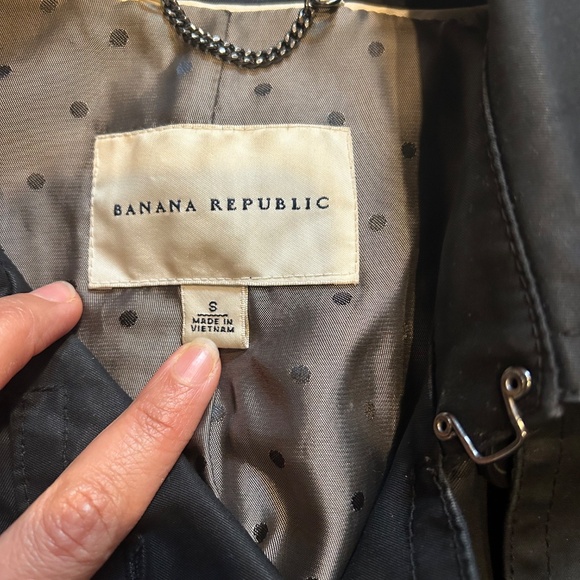 Black BR Trench Coat 100 percent cotton - Picture 3 of 6